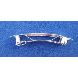 20 Stück Haarspange frz. 50mm 2x Loch Stahl silberfarbig Stahl Weißbronze nickelfrei - HA50STR30