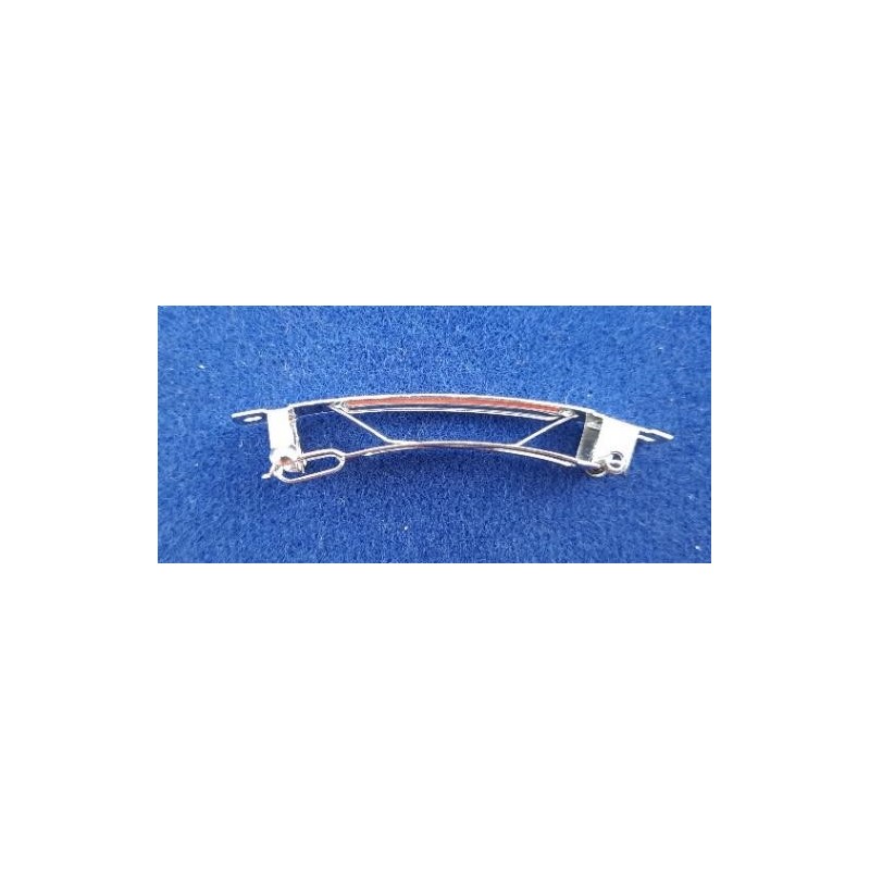 20 Stück Haarspange frz. 50mm 2x Loch Stahl silberfarbig Stahl Weißbronze nickelfrei - HA50STR30