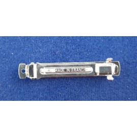 20 Stück Haarspange frz. 50mm 2x Loch Stahl silberfarbig Stahl Weißbronze nickelfrei - HA50STR30