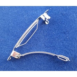 20 Stück Haarspange frz. 50mm 2x Loch Stahl silberfarbig Stahl Weißbronze nickelfrei - HA50STR30