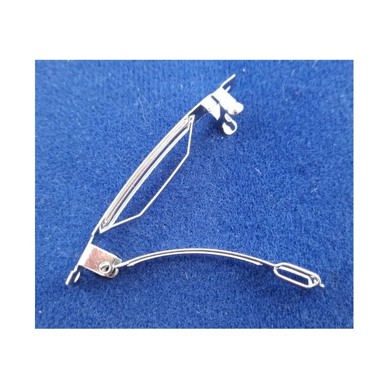 20 Stück Haarspange frz. 50mm 2x Loch Stahl silberfarbig Stahl Weißbronze nickelfrei - HA50STR30