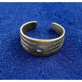 Fingerring verstellbar mit Fläche 16,8 x 19,7 x 3mm Ms. geb. 50Stk.