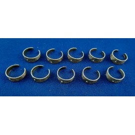 Fingerring 21 x 10 x 0,8mm mit Loch Tombak roh 10 Stück
