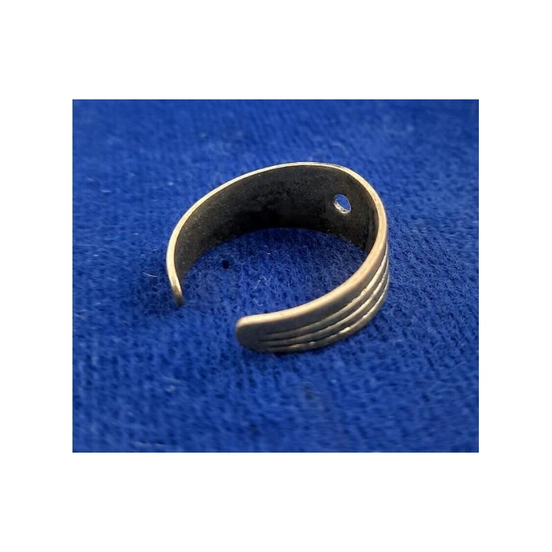 Fingerring 21 x 10 x 0,8mm mit Loch Tombak roh 10 Stück