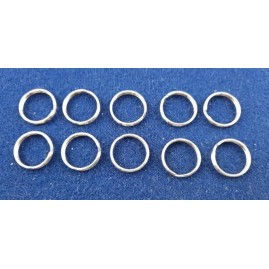 Schlüsselring Stahl vernickelt 14 x 12 x 2mm 10 Stück