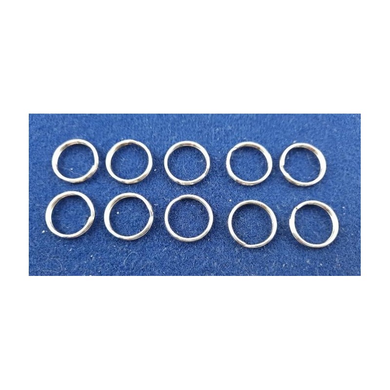 Schlüsselring Stahl vernickelt 14 x 12 x 2mm 10 Stück