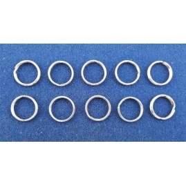 Schlüsselring Stahl vernickelt 18mm 10 Stück