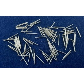 Ohrsteckerstifte 15 x 0,8mm mit Hau Messing R-10 silberfarbig 100 Stk