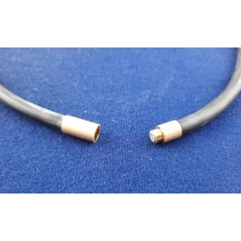 Halsreifen 6mm x Ø140mm x 45mm schwarz Kautschuk Magnetverschluss mattgold 2 Stück