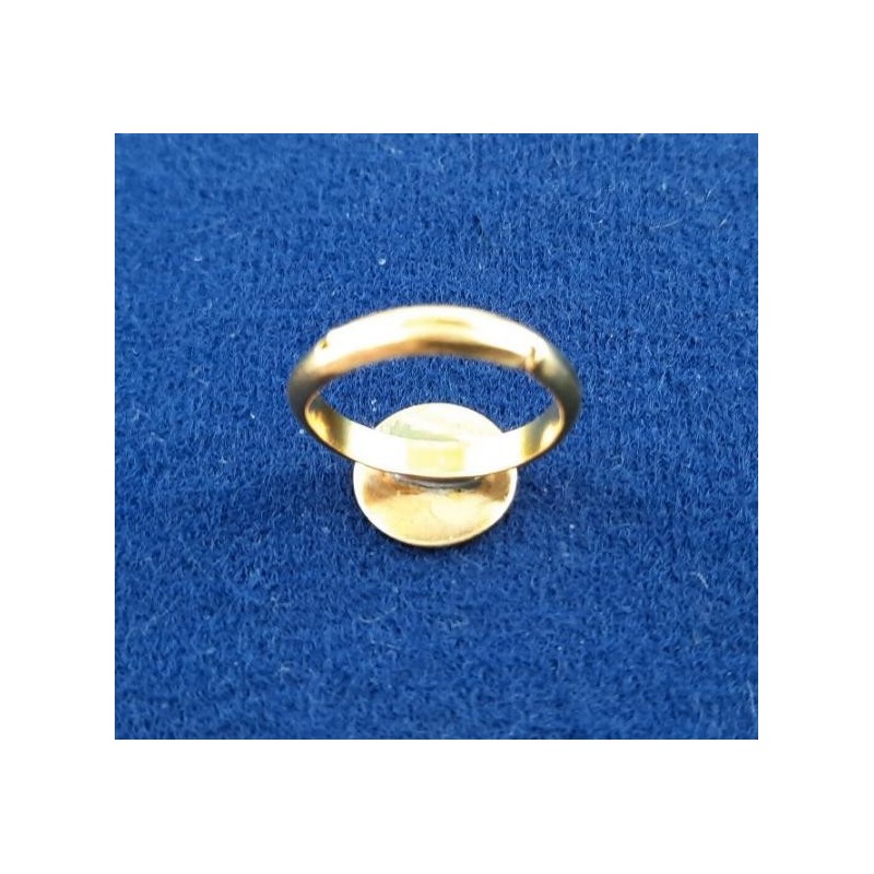 Fingerring verstellbar Tombak roh Innen 17mm mit Platte 12mm 3x1,4mm halbrund 20 Stk.