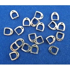 Steigbügel 14 x 12,5 x 4mm Guß goldfarbig 20 Stück