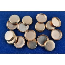 Schalen gewölbte Platten 27,3 x 4,2mm 0,3mm Innen 23mm Messing roh 20 Stück