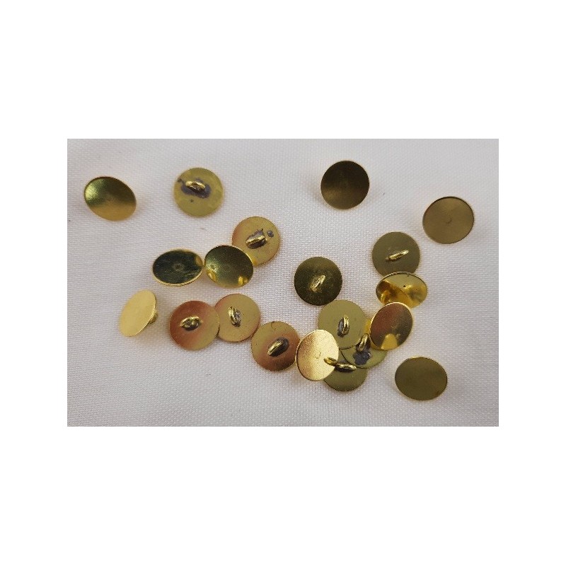 20 Stück Klebeösen 10 x 4,5mm Öse Platte Messing roh - KL1045MS