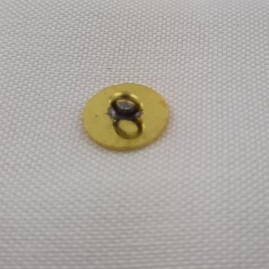 Klebeösen 10 x 4,5mm Öse Platte Messing roh 20 Stück
