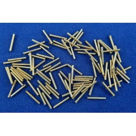 Rohrnieten 19,3 x 3,1 x 2,0 x 1,6mm Messing roh 100 Stück