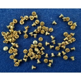 Rohrnieten 3,2 x 2 x 0,3mm Linsenkopf Messing roh - 100 Stück