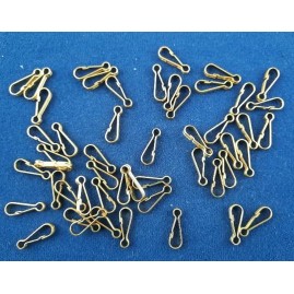 Carabiner 20 x 6,7 x 2,8mm Messing roh 50 Stück