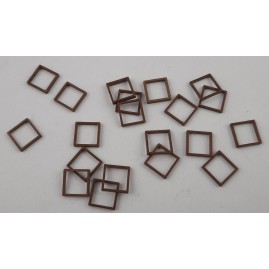 20 Stück Rohrstücke Vierkant 10x10x0,8mm Länge 1,5mm Tombak roh RO4K101015TB