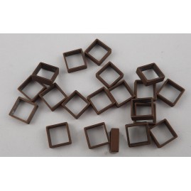 20 Stück Rohrstücke Vierkant 10x10x0,8mm Länge 3,5mm Tombak roh RO4K101035TB