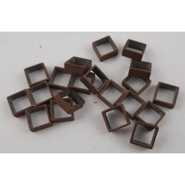 20 Stück Rohrstücke Vierkant 10x10x0,8mm Länge 4mm Tombak roh RO4K10104TB