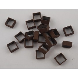 20 Stück Rohrstücke Vierkant 10x10x0,8mm Länge 5mm Tombak roh RO4K10105TB