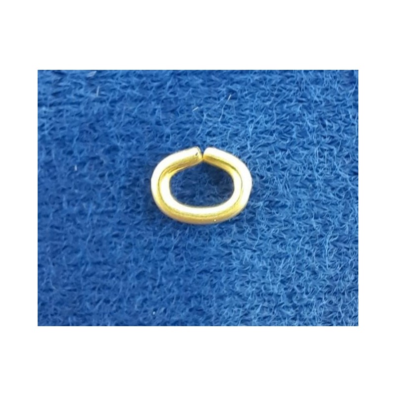 Ringe oval Tombak roh offen 7,7 x 6,0 x 1,4mm 100 Stk.