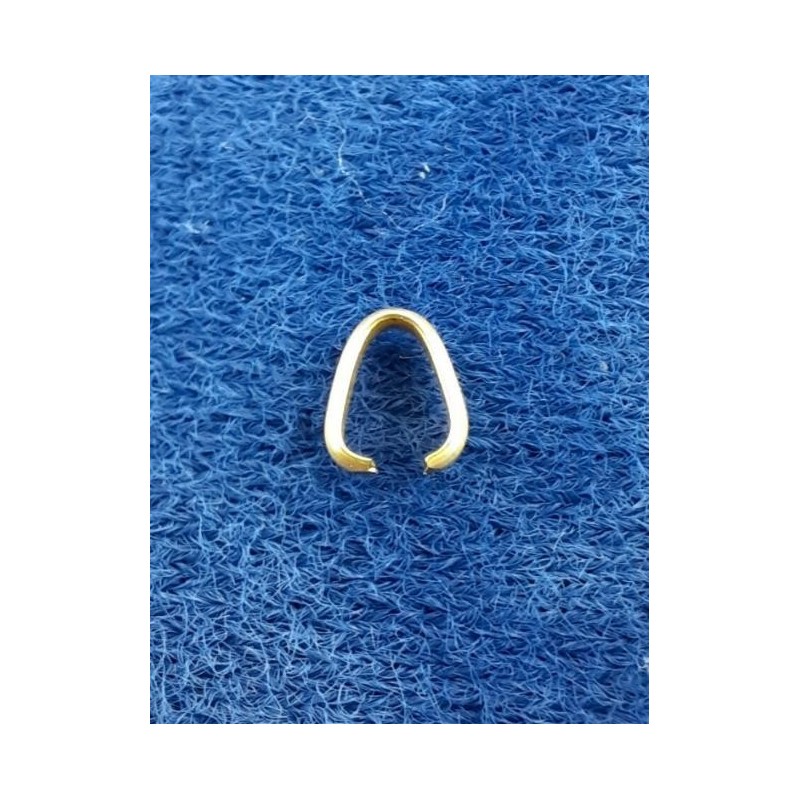 Verbindungsringel Ringe oval offen halbrund Draht 6,2 x 5,2mm Tombak roh - 100 Stk