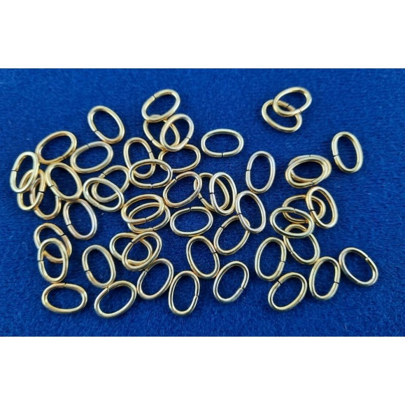 Ringe oval Tombak gebeizt zu 12x8x1,5mm 50 Stk RIOV128015TBGB