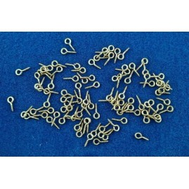 Stiftösen 9,7 x 4,2mm mit Gewinde Messing roh 100 Stk STOE9742MS