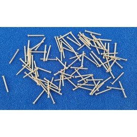 Nietstifte 16mm x Ø1,0mm Kopf 2mm Messing roh entgratet - NI1610MS