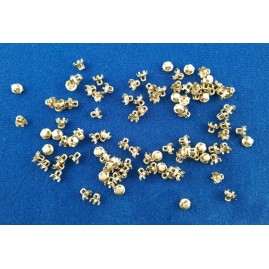 Kalotten 4xLoch 6mm Messing roh - 100 Stk - KA4L6MS