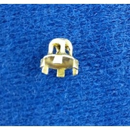 Kalotten 4xLoch 6mm Messing roh - 100 Stk - KA4L6MS