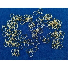 Ohrhaken 13 x 8,5 x 0,6 Echt Silber 925 gest vergoldet 100 Stück