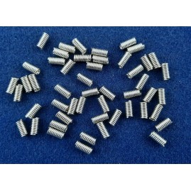 Spiralstücke 9 x 4 x 0,8mm Spiralen 50 Stück Messing R-10 hellplatin nickelfrei