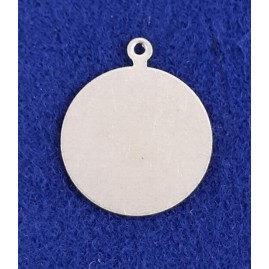 Platte Rund Anhänger mit Öse Messing roh 18 x 0,6mm PL1806MS
