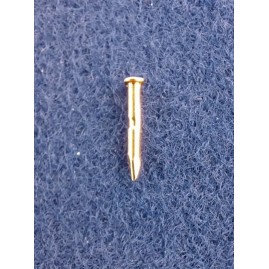 Nägel 10 x 1,2mm Kopf 2,4mm u. Rille Messing roh 50 Stück