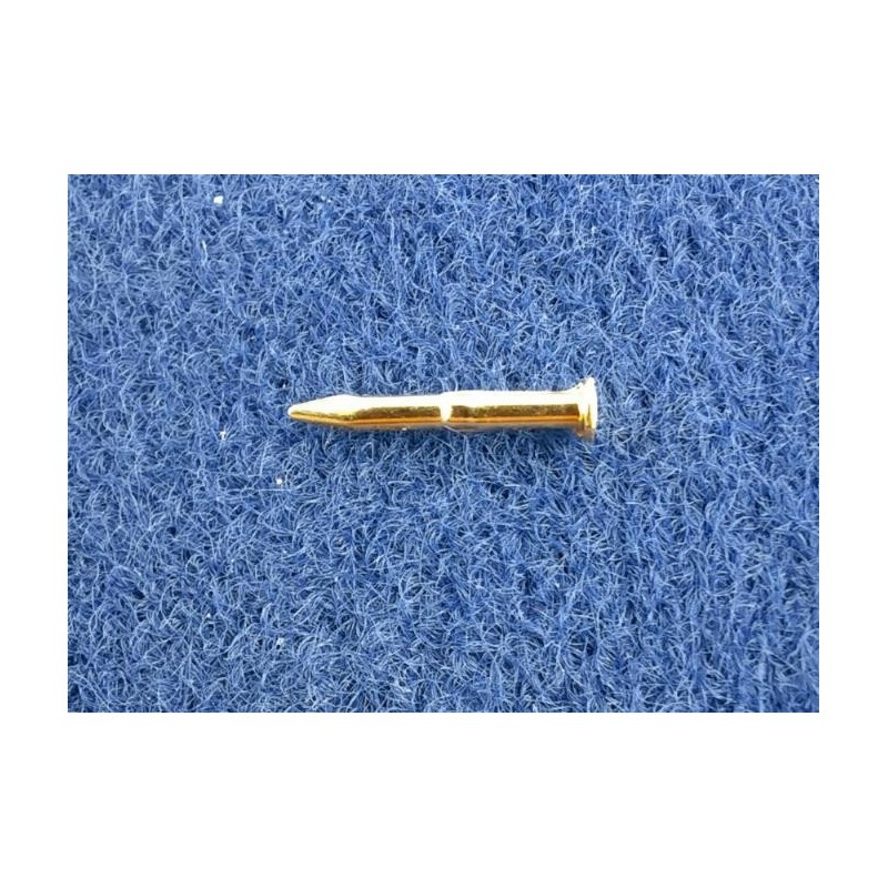 Nägel 10 x 1,2mm Kopf 2,4mm u. Rille Messing roh 50 Stück