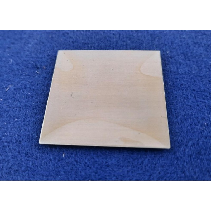 Platte Quadrat gewölbt 33 x 33 x 0,5mm Messing roh 20 Stk. - PL333305GWMS