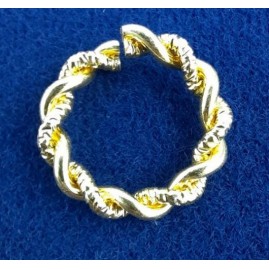 Musterringe Ringe 20 x 14 x 3,4mm offen Alu goldfarbig 20 Stk - MURI2014ALGO