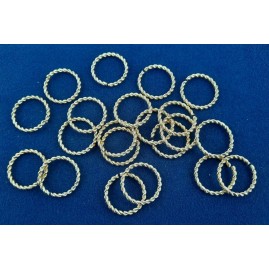 Musterringe Ringe 30,6 x 25 x 3mm offen Alu goldfarbig 20 Stk - MURI30625ALGO