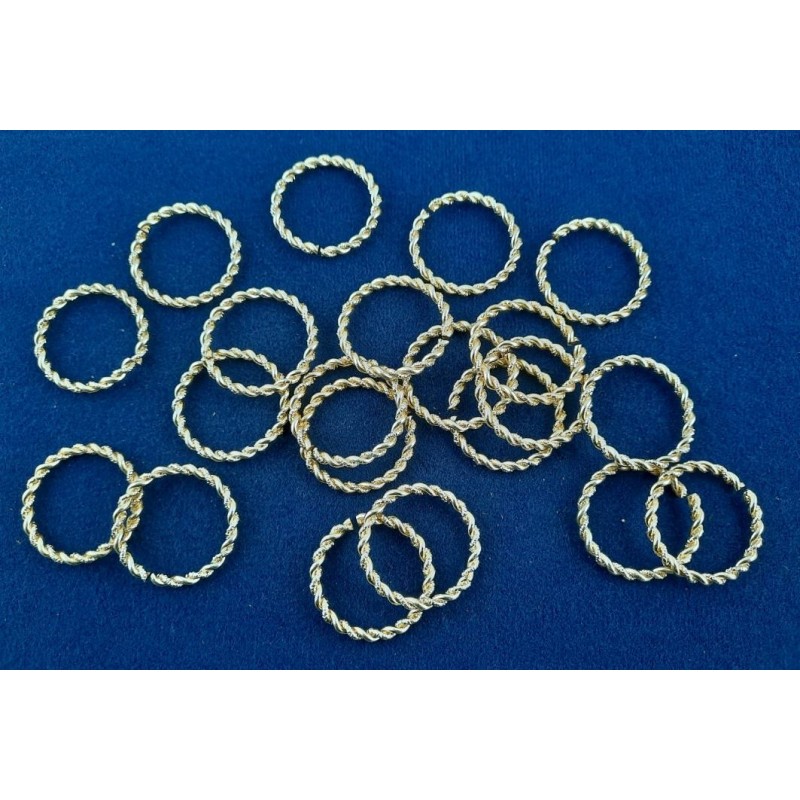 Musterringe Ringe 30,6 x 25 x 3mm offen Alu goldfarbig 20 Stk - MURI30625ALGO