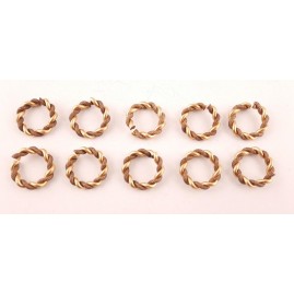 10 Stk. Musterringe Ringe offen 20 x 3,9mm Wickeldraht Tombak roh - MURI2039TB