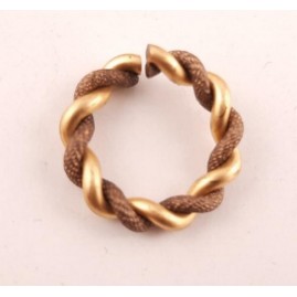 10 Stk. Musterringe Ringe offen 20 x 3,9mm Wickeldraht Tombak roh - MURI2039TB