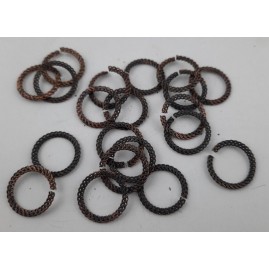 20 Stk. Musterringe Ringe 21 x 1mm Tombak roh gegelüht - MURI211TBGG