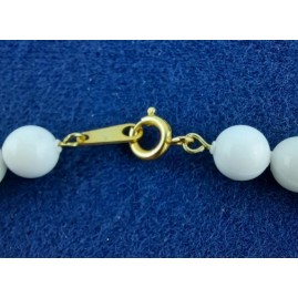 Perlenkette weiß Umfang 45cm Perlen 7-17,5mm Kette 1 Stück - PE45PVCWS