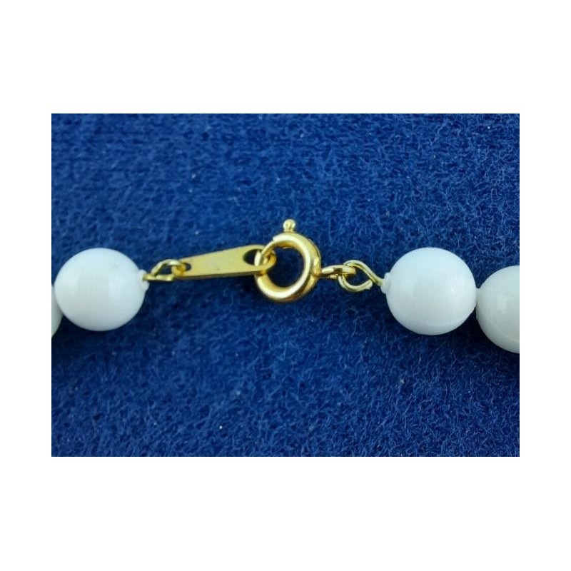 Perlenkette weiß Umfang 45cm Perlen 7-17,5mm Kette 1 Stück - PE45PVCWS