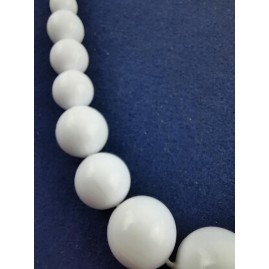 Perlenkette weiß Umfang 45cm Perlen 7-17,5mm Kette 1 Stück - PE45PVCWS