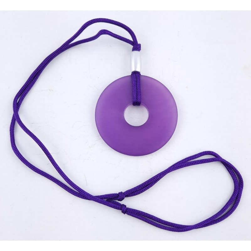 Anhänger Kette blau Umfang 60cm Scheibe 53 x 6mm 1 Stück AN38536KUBL