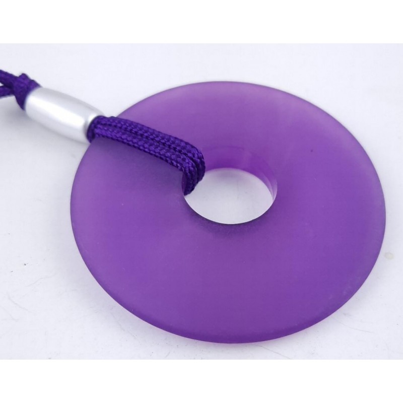 Anhänger Kette blau Umfang 60cm Scheibe 53 x 6mm 1 Stück AN38536KUBL