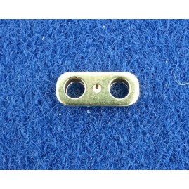 Zwischenteile Verbinder Platte 9,6 x 4,0 x 1,5mm 2xLoch 2,2mm Messing goldf. gebeizt 100 Stück - PL964015MSGB